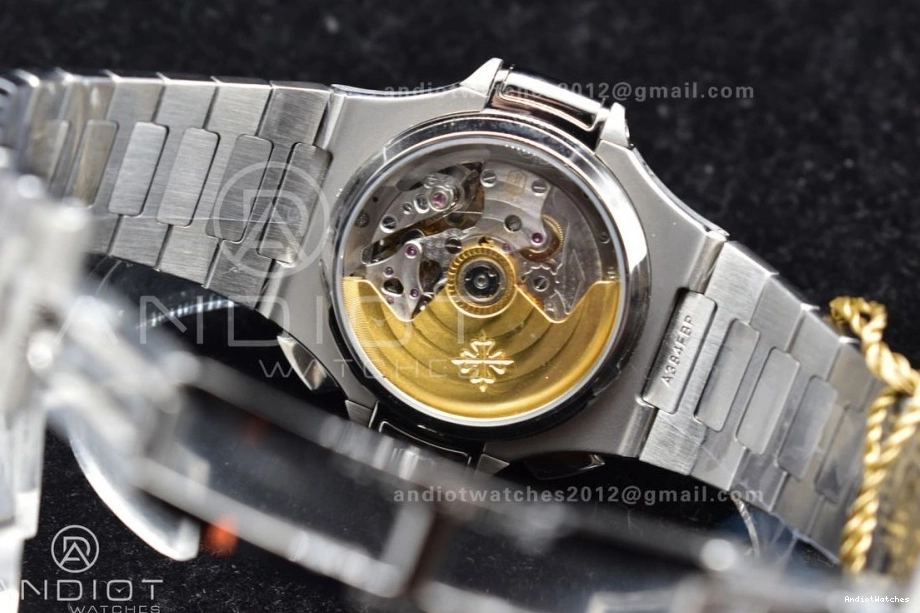 Mod SS Nautilus PPF Stk Wht Chrono Cozy A7750 5980 SS Date 435 0306